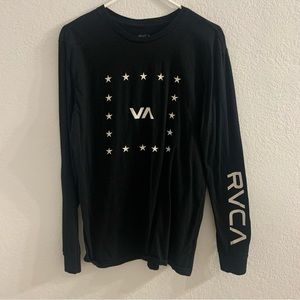 Black RVCA Long Sleeve Tee